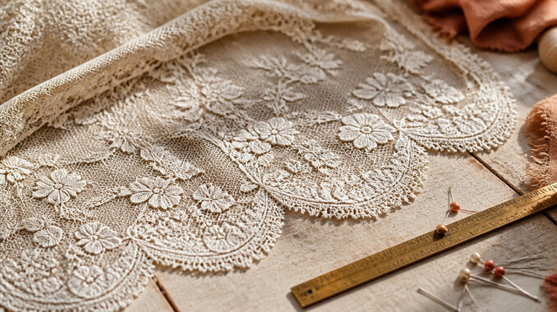 Le retour de la dentelle de Calais sur les robes contemporaines