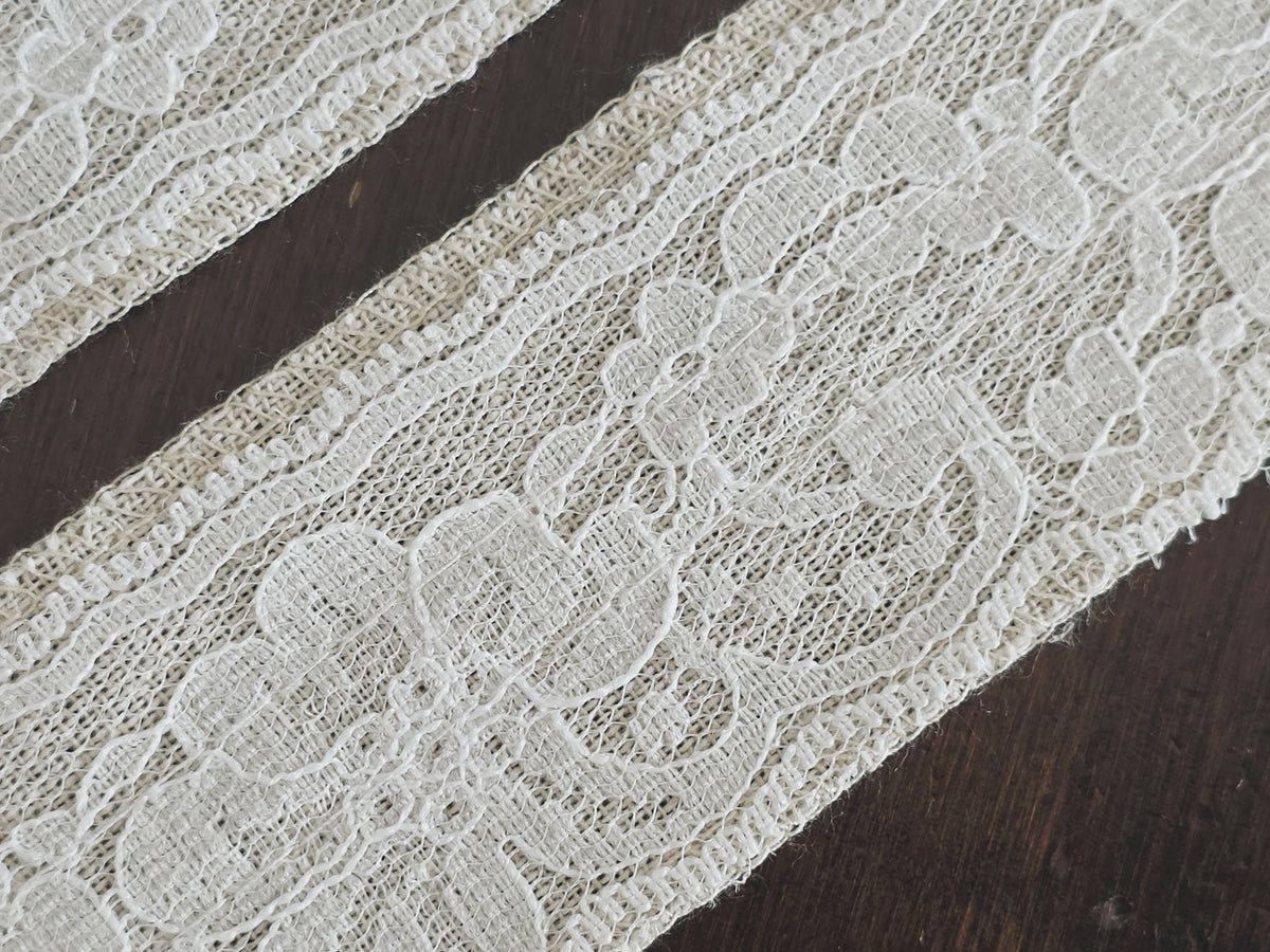 Galon Décoratif Fantaisie Lin & Coton — Largeur 5 cm | Vendu au mètre