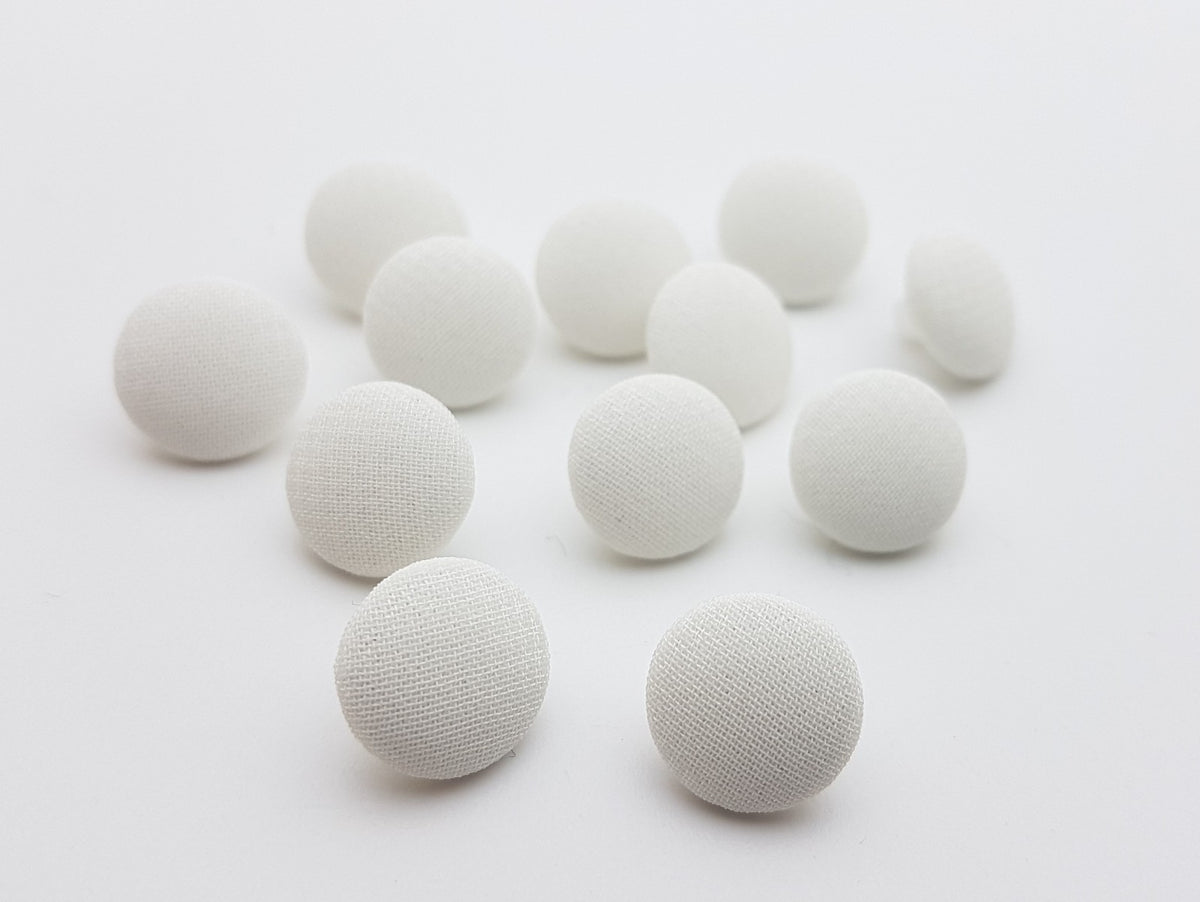 Boutons recouverts mousseline pour robe de mariée ivoire 11mm