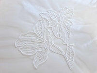 Dentelle grandes fleurs ivoire brillante · vue 7