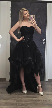 Robe de mariée asymétrique noire taille 38 · vue 4
