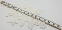 Motif ivoire brodé dentelle fleuris pour robe de mariée · vue 3