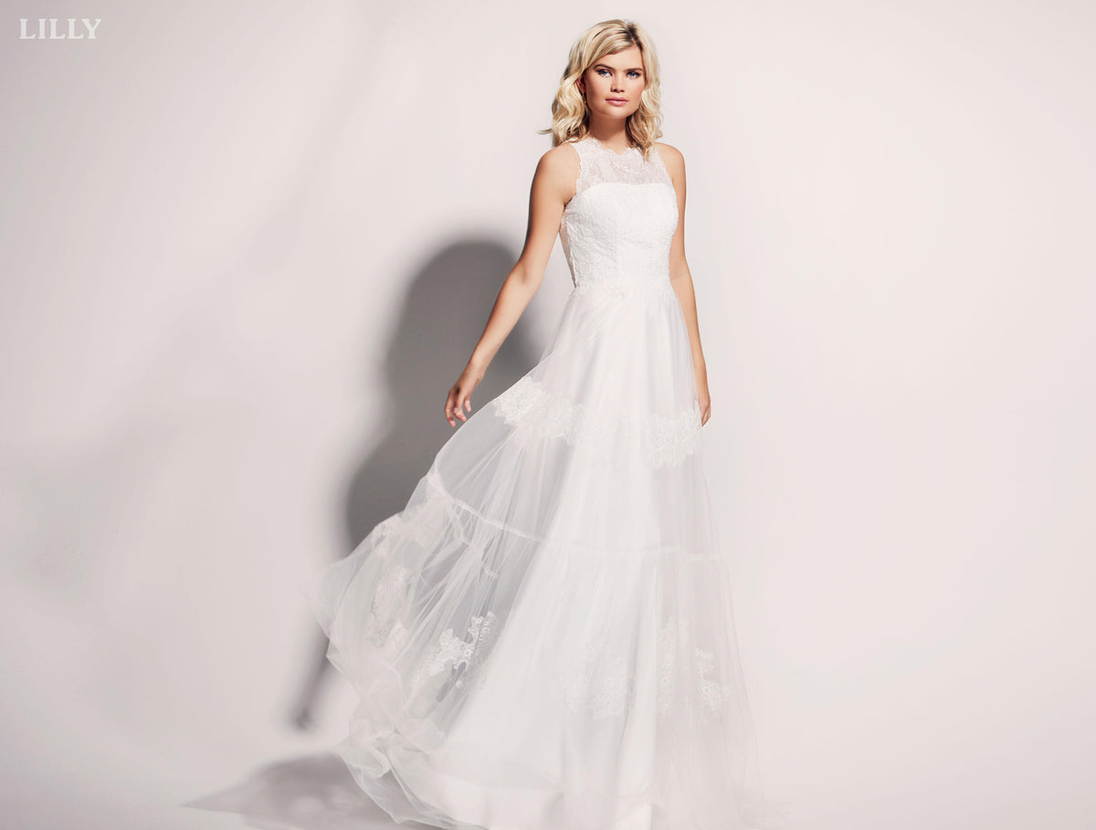 Robe de mariée dentelle et tulle, Hippie chic 38