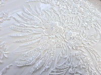 Dentelle royale grand motifs perles et sequins Belen · vue 3