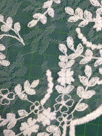 Dentelle tulle brodé blanc · vue 5