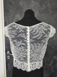 Top mariée dentelle ivoire clair – Taille 40 – Fabriqué en France – Lambert Créations · vue 8