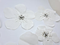6 Fleurs en taffetas avec strass · vue 2