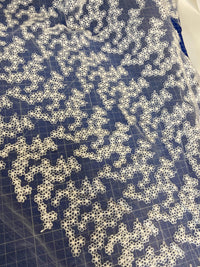 Dentelle tulle brodé motif petites fleurs · vue 3