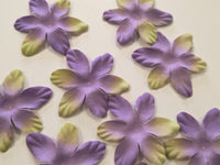 Lot unique de 30 fleurs DIY violet dégradé vert · vue 3