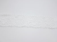 Galon de dentelle elastique blanc · vue 2