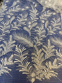 Coupon Tulle brodé motif dégressif, feuillage 3025 · vue 4