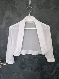 Boléro blanc fluide en mousseline – Manches chauve-souris – Taille S/M · vue 6