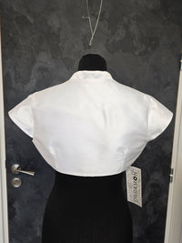 Bolero en taffetas blanc pour mariée , coupe courte , taille 38 · vue 5