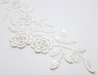 Dentelle ivoire avec perles · vue 4