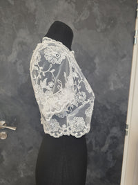 Top en dentelle manches courte pour mariée ivoire · vue 5