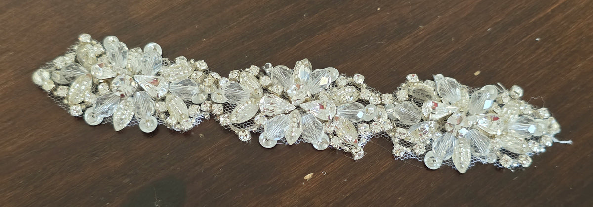 Motif strass à coudre pour robe mariée cocktail communion