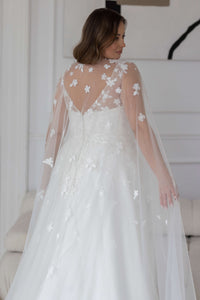 Robe de mariée pour mariée pulpeuse, modèle Giorgia Taille 48