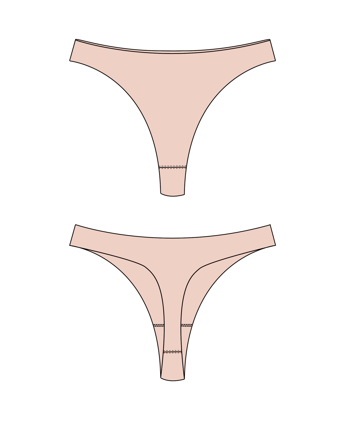 String magique invisible Back to glam nude