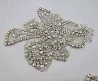 Lot de 2 motifs argenté crystal et perles · vue 3