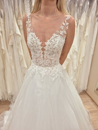 Robe de mariée avec manches amovibles taille 38 · vue 5