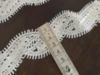 Galon dentelle motif entrelacé – Ivoire clair – 3 cm – Vendu par 10 cm · vue 4