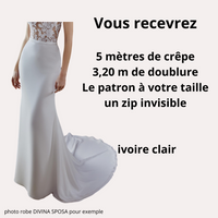 KIT pour coudre soi-même sa robe de mariée (bas jupe semi-sirène) · vue 2