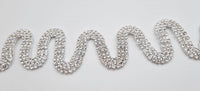 Galon de strass argenté serpenté pour mariée cocktail soirée · vue 4
