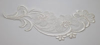 Motif en dentelle ivoire nacré arabesque pour robe de mariée · vue 4