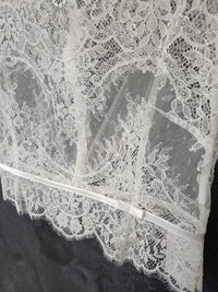 Top mariée dentelle ivoire clair – Manches courtes – Dos boutonné – Taille 36 · vue 6