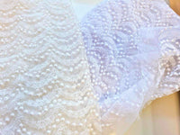 Dentelle écailles petits points bohème ivoire ou blanc · vue 3