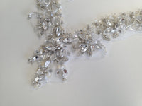Set motif encolure V et 2 motifs strass et perles robe cocktail mariée · vue 4