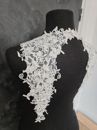 Cache épaules en guipure pour robe de mariée ivoire · vue 2