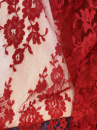 Dentelle de Calais Caudry rouge ou noir · vue 5