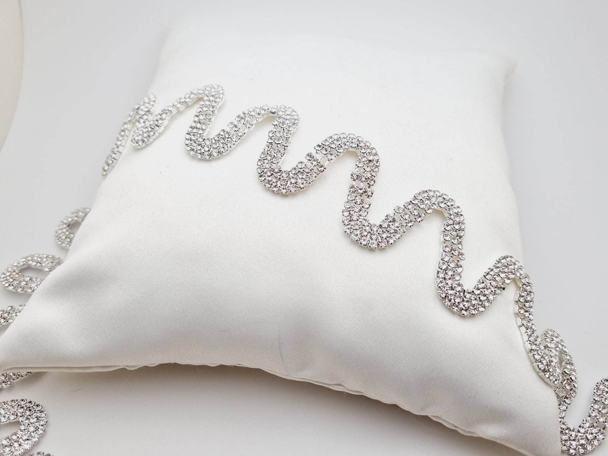 Galon de strass argenté serpenté pour mariée cocktail soirée