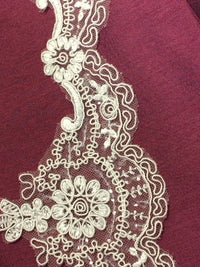 Galon de dentelle pour robe de mariée ivoire avec sequins · vue 8