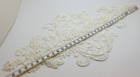 Grand motif losange perles et strass ivoire pour robe de mariée · vue 5