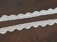 Galon dentelle ivoire élastiqué – 1,5 cm – Bordure lingerie / couture – vendu au mètre · vue 3