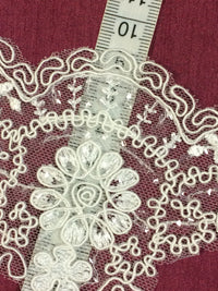 Galon de dentelle pour robe de mariée ivoire avec sequins · vue 7