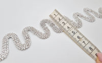 Galon de strass argenté serpenté pour mariée cocktail soirée · vue 3