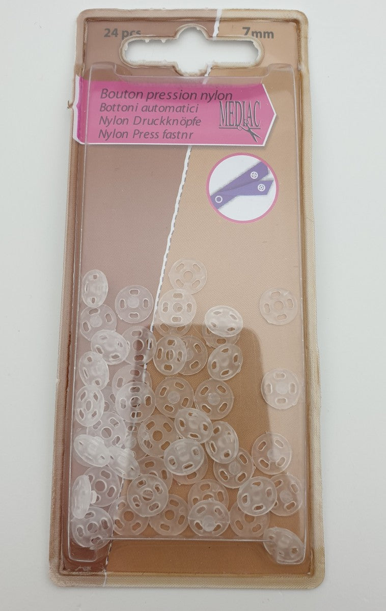 Boutons pressions nylon 7.10.15mm