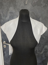 Bolero en taffetas blanc pour mariée , coupe courte , taille 38 · vue 2
