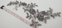 Motif en dentelle taupe perles · vue 2