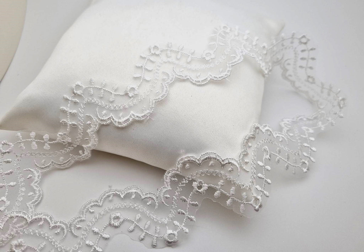 Galon dentelle blanche pour robe de mariée