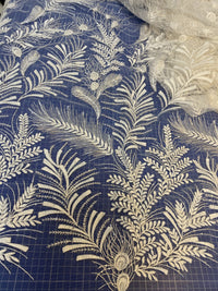 Coupon Tulle brodé motif dégressif, feuillage 3025 · vue 6