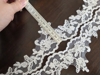Galon blanc dentelle bord festonné 3001 · vue 2