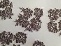 Lot de 20 motifs marron chocolat fil argenté brillant · vue 3