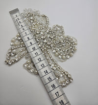 Lot de 2 motifs argenté crystal et perles · vue 2