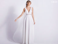 Robe de mariée fluide, champêtre taille 40 · vue 2