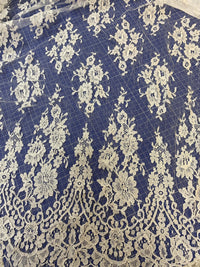 Coupon dentelle de Calais, dentelle de Caudy ivoire · vue 2