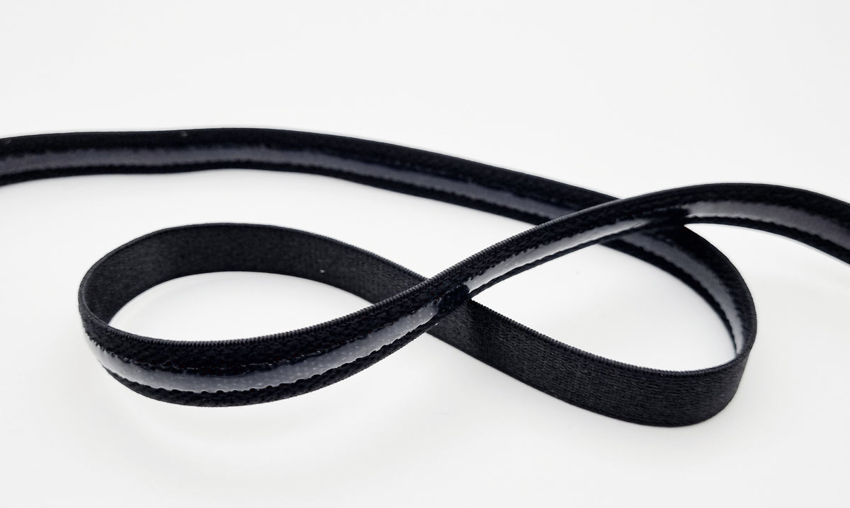 élastique anti glisse noir 12mm